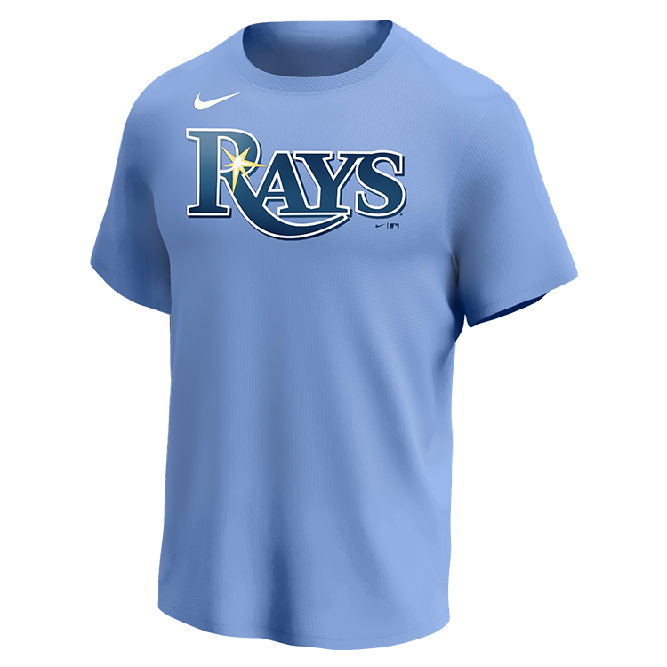 Rays MLB Adult League Team Jerseys - Official Nike MLB Wordmark Poly Tees - N223